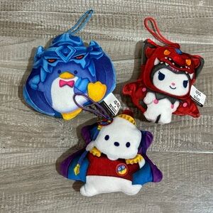 ! NEW RARE ! Three Pack Yu-Gi-Oh! X Hello Kitty Anime McDonald’s keychains